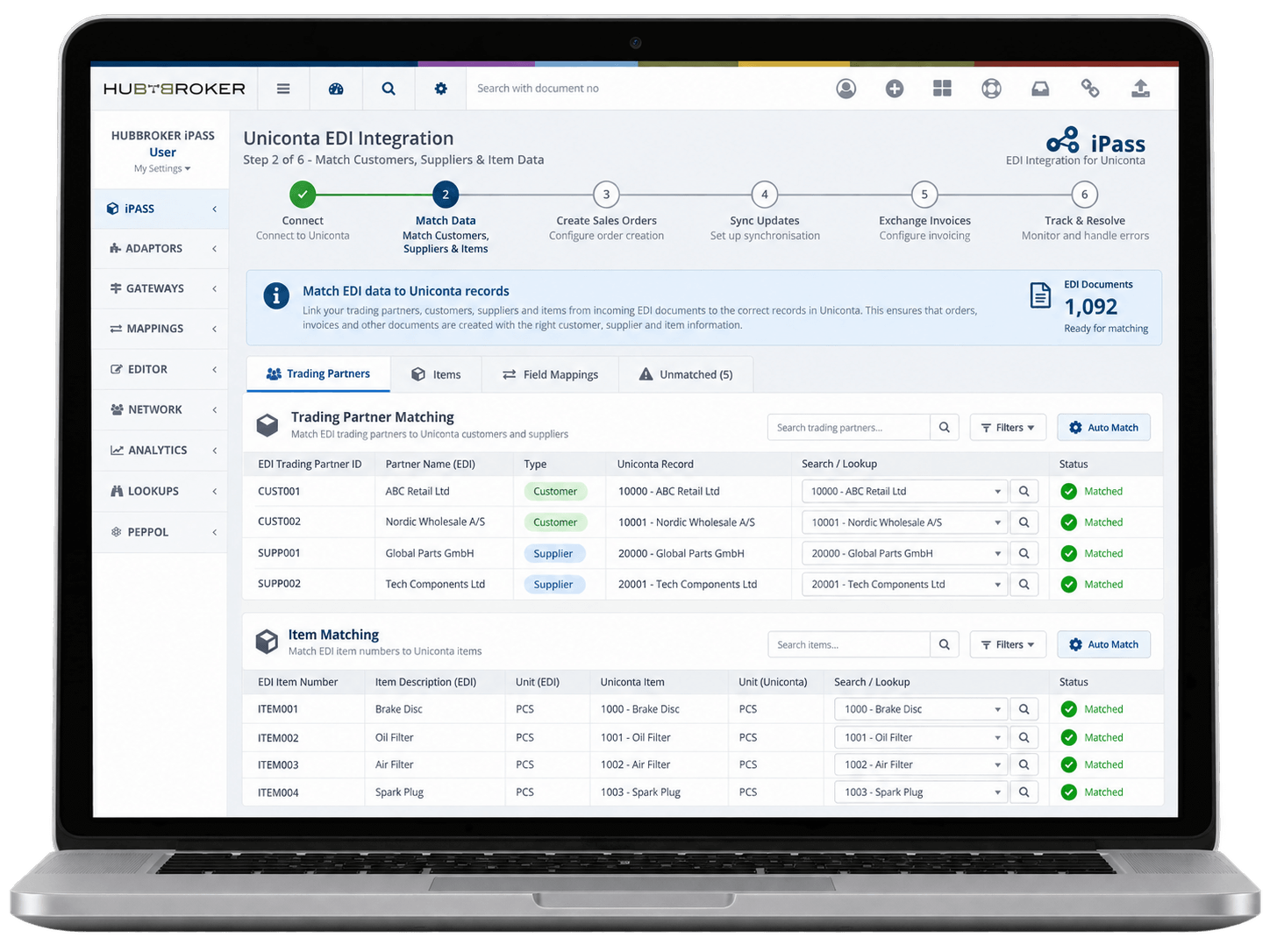 Match Customers, Suppliers & Item Data