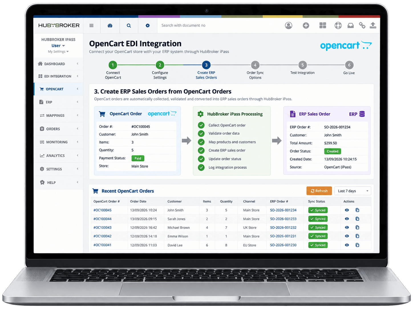 Create ERP Sales Orders from OpenCart Orders